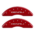 Picture of MGP 4 Caliper Covers Engraved Front & Rear Denali Red finish silver ch