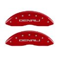 Picture of MGP 4 Caliper Covers Engraved Front & Rear Denali Red finish silver ch