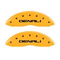 Picture of MGP 4 Caliper Covers Engraved Front & Rear Denali Yellow finish black ch
