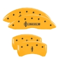 Picture of MGP 4 Caliper Covers Engraved Front Lincoln Engraved Rear Star logo Yellow finish black ch