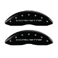 Picture of MGP 4 Caliper Covers Engraved Front & Rear C7-Corvette Black finish silver ch