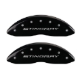 Picture of MGP 4 Caliper Covers Engraved Front & Rear Stingray Black finish silver ch