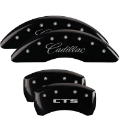 Picture of MGP 4 Caliper Covers Engraved Front Cursive-Cadillac Engraved Rear CTS Black finish silver ch