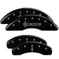 Picture of MGP 4 Caliper Covers Engraved Front Cursive-Cadillac Engraved Rear CTS Black finish silver ch