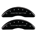 Picture of MGP 4 Caliper Covers Engraved Front & Rear C7-Corvette Black finish silver ch