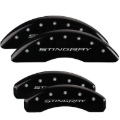 Picture of MGP 4 Caliper Covers Engraved Front & Rear Stingray Black finish silver ch