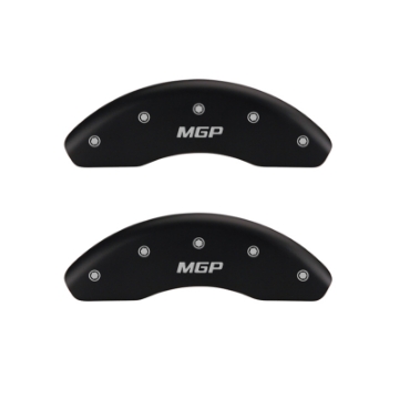 Picture of MGP 4 Caliper Covers Engraved Front & Rear Chevy racing Red finish silver ch