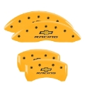 Picture of MGP 4 Caliper Covers Engraved Front & Rear Chevy racing Yellow finish black ch