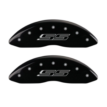 Picture of MGP 4 Caliper Covers Engraved Front & Rear Gen 5-SS Black finish silver ch