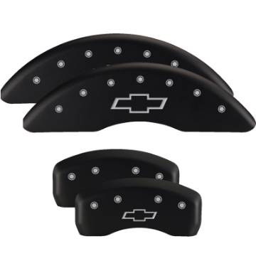 Picture of MGP 4 Caliper Covers Engraved Front & Rear Gen 5-SS Red finish silver ch
