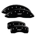 Picture of MGP 4 Caliper Covers Engraved Front & Rear MGP Black finish silver ch