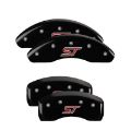 Picture of MGP 4 Caliper Covers Engraved Front & Rear Oval logo-Ford Black finish silver ch