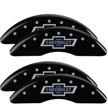 Picture of MGP 4 Caliper Covers Engraved Front & Rear MGP Black finish silver ch