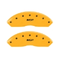 Picture of MGP 4 Caliper Covers Engraved Front & Rear MGP Yellow finish black ch