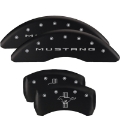 Picture of MGP 4 Caliper Covers Engraved Front 2015-Mustang Engraved Rear 2015-Bar & Pony Black finish slvr ch