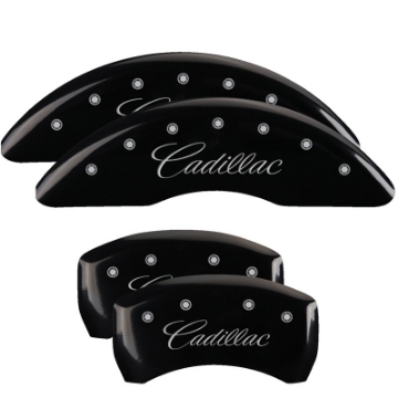 Picture of MGP 4 Caliper Covers Engraved Front & Rear GMC Black finish silver ch