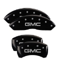 Picture of MGP 4 Caliper Covers Engraved Front & Rear GMC Black finish silver ch