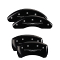 Picture of MGP 4 Caliper Covers Engraved Front & Rear Style 2-Chrysler Wing Black finish silver ch