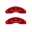 Picture of MGP 4 Caliper Covers Engraved Front & Rear Style 1-Chrysler Wing Red finish silver ch