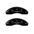 Picture of MGP 4 Caliper Covers Engraved Front & Rear Style 2-Chrysler Wing Black finish silver ch