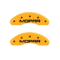 Picture of MGP 4 Caliper Covers Engraved Front & Rear MOPAR Yellow finish black ch