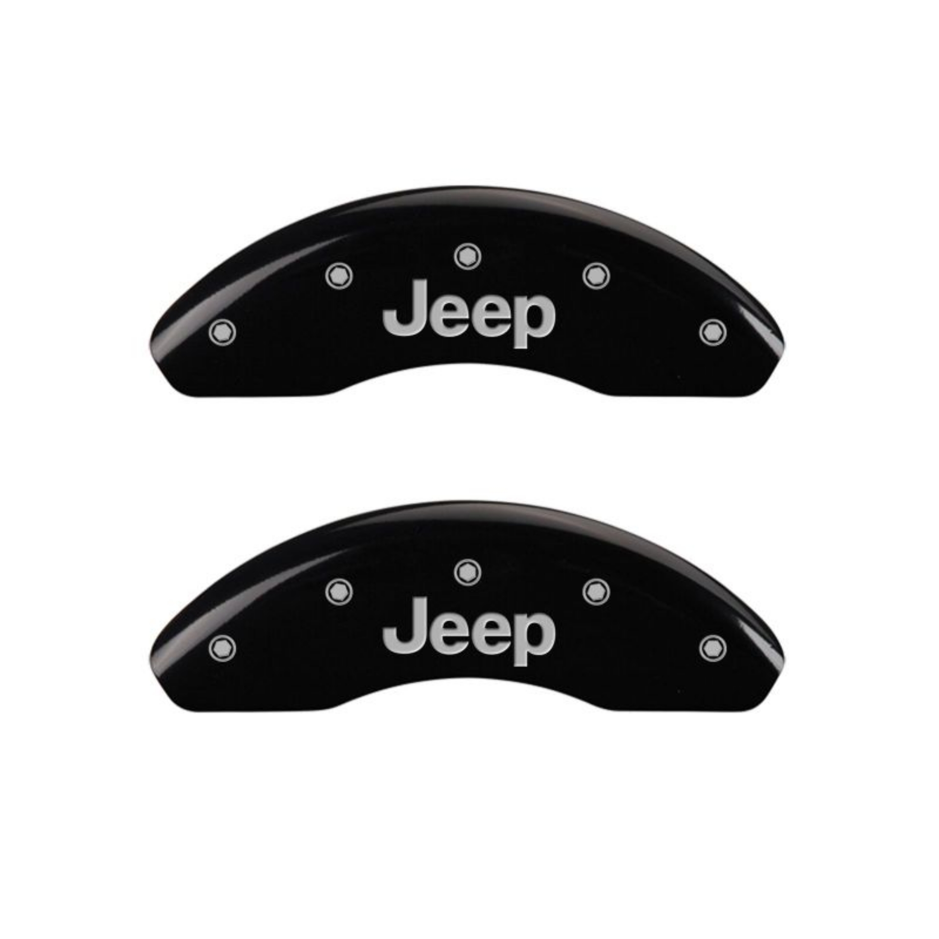 Picture of MGP 4 Caliper Covers Engraved Front & Rear JEEP Black finish silver ch