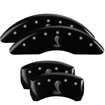 Picture of MGP 4 Caliper Covers Engraved Front & Rear Tiffany Snake Black finish silver ch