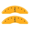 Picture of MGP 4 Caliper Covers Engraved Front & Rear Tiffany Snake Yellow finish black ch