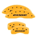 Picture of MGP 4 Caliper Covers Engraved Front & Rear EDGE-2015 Yellow finish black ch