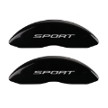 Picture of MGP 4 Caliper Covers Engraved Front & Rear No Bolts-Sport 2015 Black finish silver ch