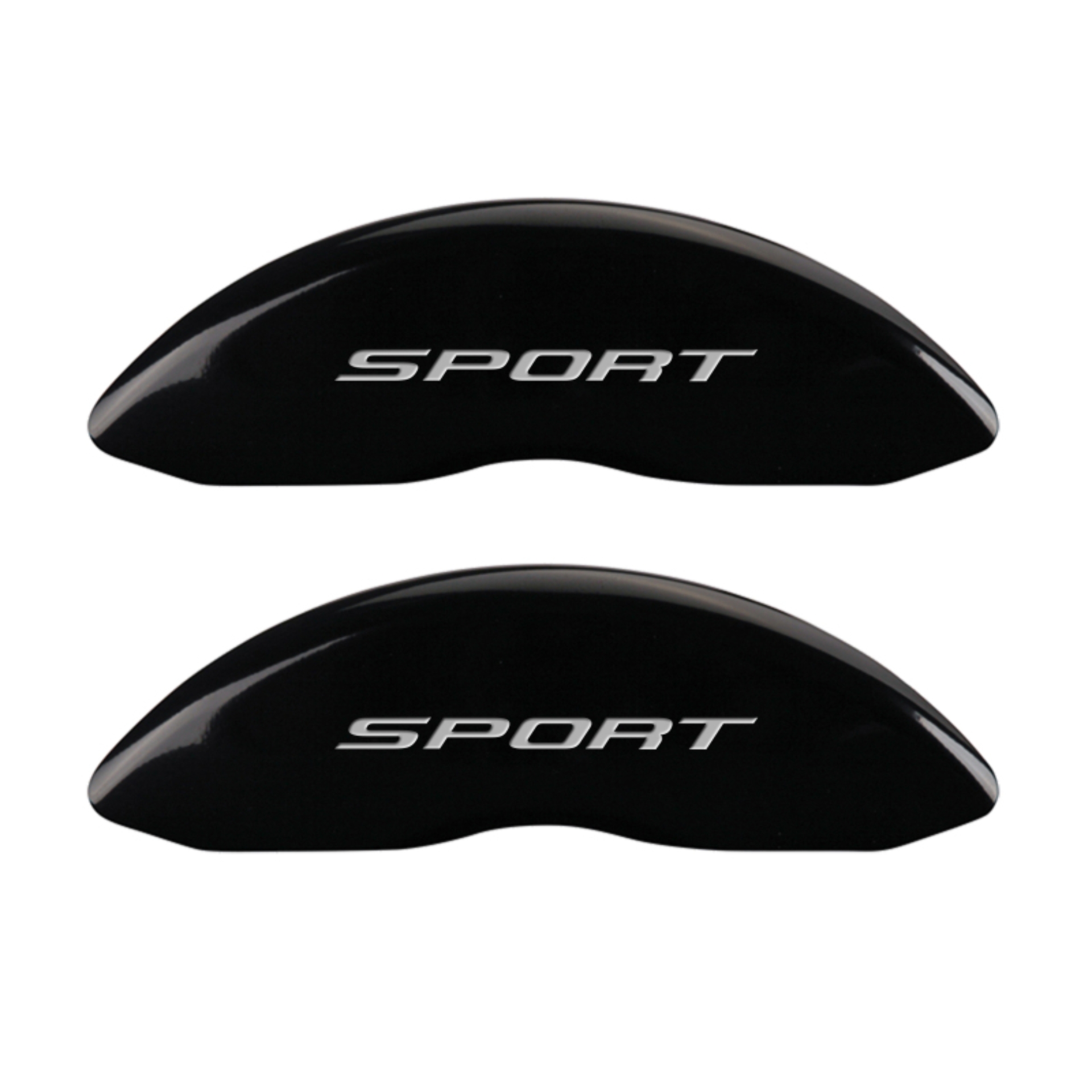 Picture of MGP 4 Caliper Covers Engraved Front & Rear No Bolts-Sport 2015 Black finish silver ch
