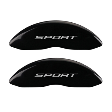 Picture of MGP 4 Caliper Covers Engraved Front & Rear No Bolts-Sport 2015 Black finish silver ch