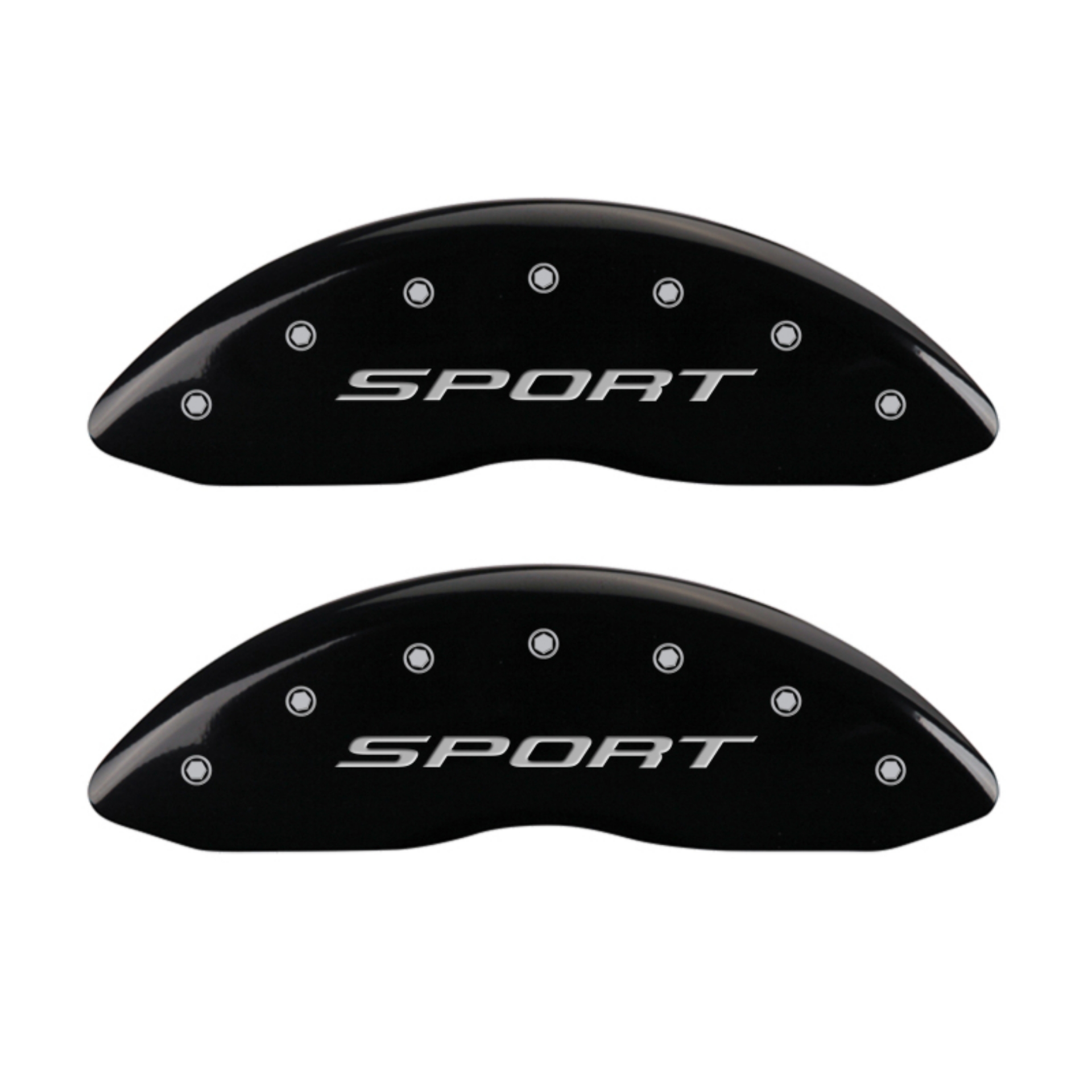 Picture of MGP 4 Caliper Covers Engraved front & Rear 2015-Sport Black finish silver ch