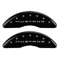 Picture of MGP 4 Caliper Covers Engraved Front 2015-Mustang Engraved Rear 2015-50 Black finish silver ch