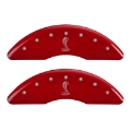 Picture of MGP 4 Caliper Covers Engraved Front & Rear Tiffany Snake Red finish silver ch