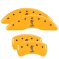 Picture of MGP 4 Caliper Covers Engraved Front & Rear Tiffany Snake Yellow finish black ch
