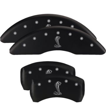 Picture of MGP Rear set 2 Caliper Covers Engraved Rear 2015-GT Black finish silver ch