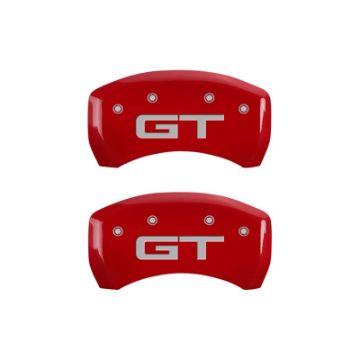Picture of MGP Rear set 2 Caliper Covers Engraved Rear 2015-GT Red finish silver ch