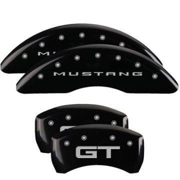 Picture of MGP Rear set 2 Caliper Covers Engraved Rear 2015-GT Yellow finish black ch