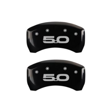 Picture of MGP Rear set 2 Caliper Covers Engraved Rear 2015-50 Black finish silver ch