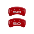 Picture of MGP Rear set 2 Caliper Covers Engraved Rear 2015-50 Red finish silver ch