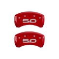 Picture of MGP Rear set 2 Caliper Covers Engraved Rear 2015-50 Red finish silver ch
