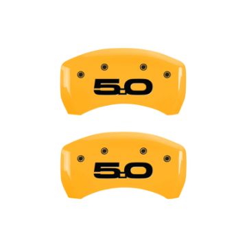 Picture of MGP Rear set 2 Caliper Covers Engraved Rear 2015-50 Yellow finish black ch
