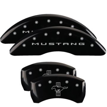 Picture of MGP Rear set 2 Caliper Covers Engraved Rear 2015-Bar & Pony Yellow finish black ch