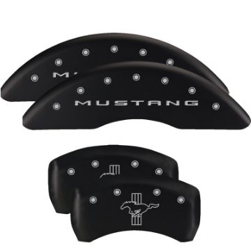 Picture of MGP Rear set 2 Caliper Covers Engraved Rear MGP Black finish silver ch