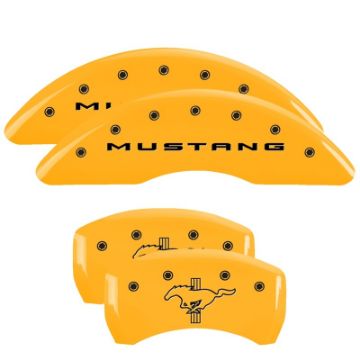 Picture of MGP Rear set 2 Caliper Covers Engraved Rear MGP Red finish silver ch