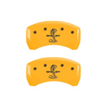 Picture of MGP Rear set 2 Caliper Covers Engraved Rear Tiffany Snake Yellow finish black ch