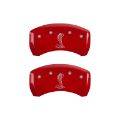 Picture of MGP Rear set 2 Caliper Covers Engraved Rear Tiffany Snake Red finish silver ch