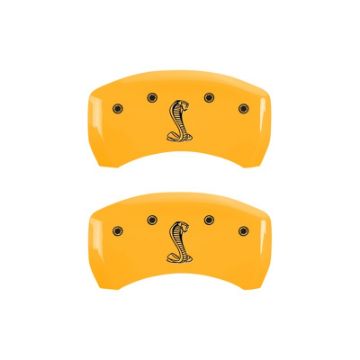 Picture of MGP Rear set 2 Caliper Covers Engraved Rear Tiffany Snake Yellow finish black ch
