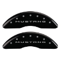 Picture of MGP 4 Caliper Covers Engraved Front 2015-Mustang Engraved Rear 2015-Bar & Pony Black fnsh silver ch